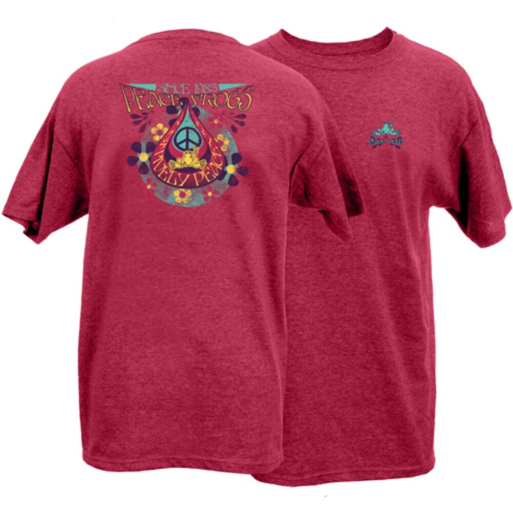 Peace Frogs Teardrop T-Shirt ~ Positively Peaceful ~ Large ~ Brand New!